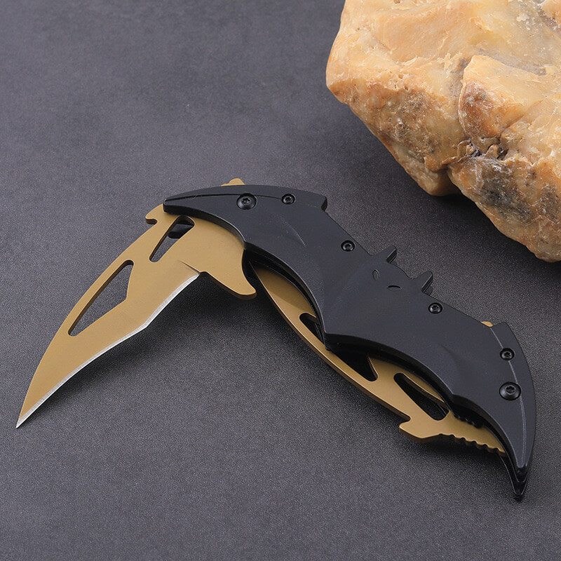 Dark Bat Knight Double Blade Folding Pocket Knife