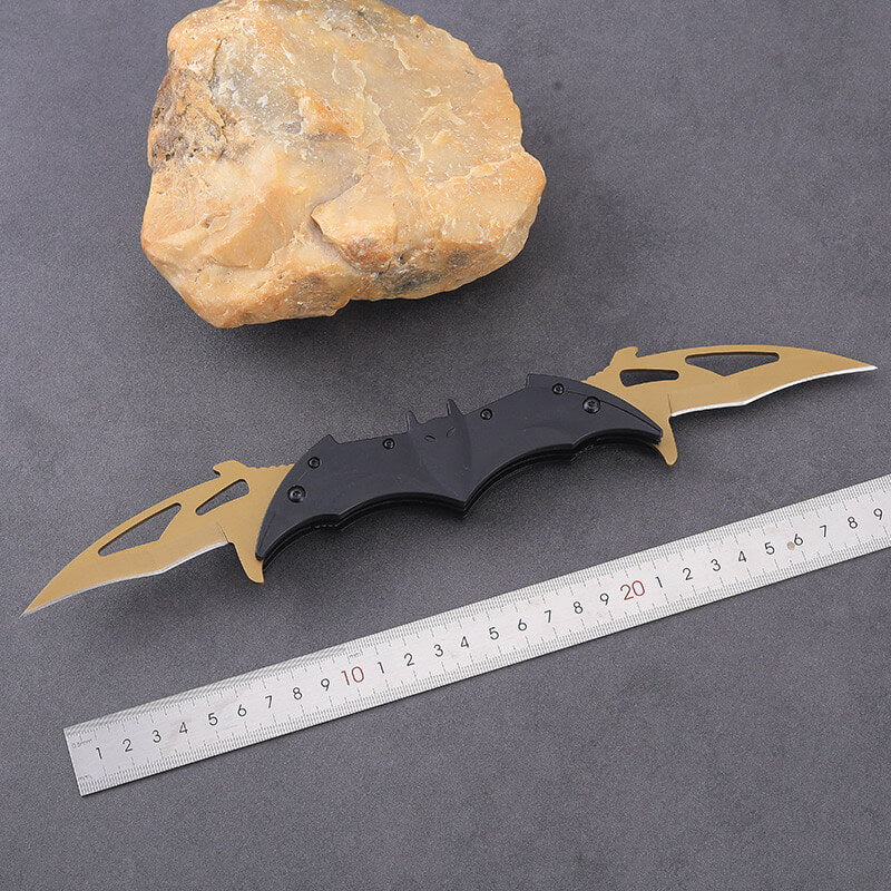 Dark Bat Knight Double Blade Folding Pocket Knife