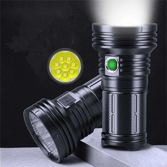 45000LM LED Flashlight USB-C Rechargeable LED Strong Lamp Multitool