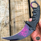 7.5" CSGO Karambit Combat Knife Fixed Blade Hawkbill Neck Doppler NEW