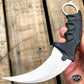 7.5" CSGO Karambit Combat Knife Fixed Blade Hawkbill Neck Doppler NEW