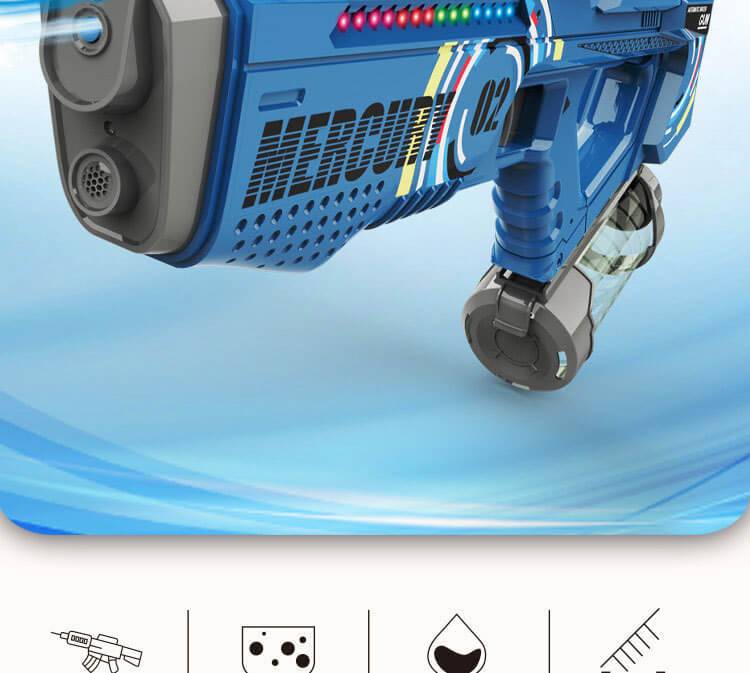 New Auto Led Space Water Gun Fast Shooting - TOP BOOST TOYS