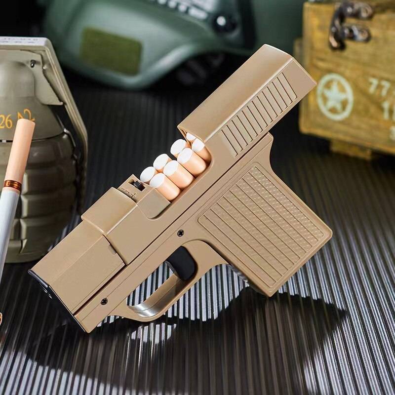 Creative Pistol Shape Lighter With 10PCS Cigarette - TOP BOOST TOYS
